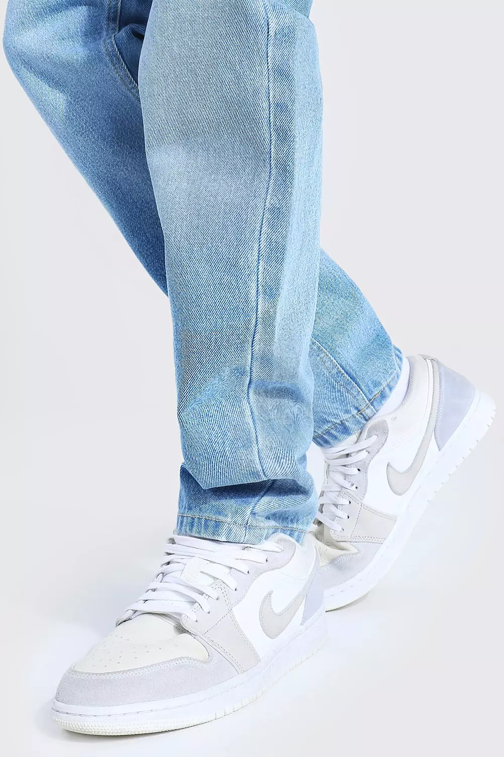 Tapered jeans with store jordans